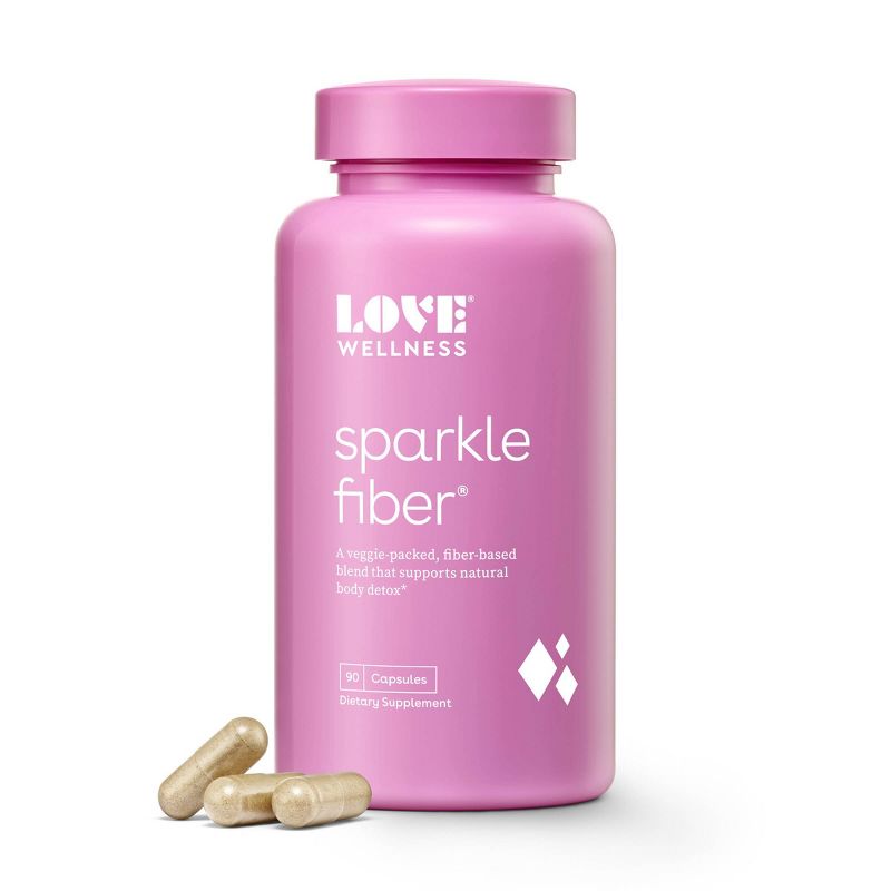 Love Wellness Sparkle Fiber Vegan Supplements for Easier Digestion &#38; Regularity - 90ct, 2 of 11