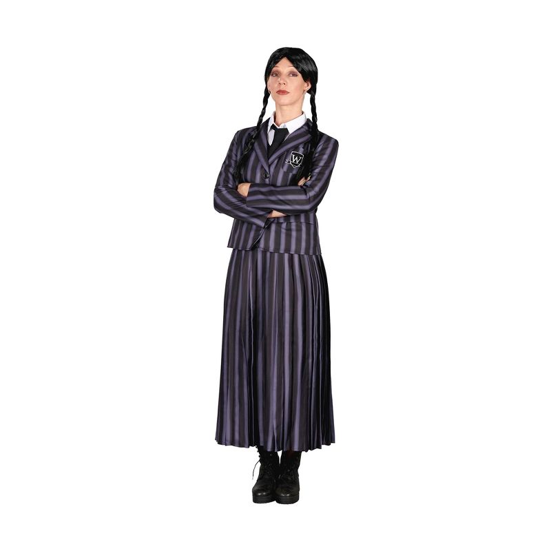 Orion Costumes Wednesday Inspired Gothic School Uniform Adult Costume, 1 of 4
