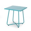 18" Modern Iron Patio Side Table in Blue - 3 of 4