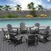 WestinTrends Dylan HDPE Outdoor Patio Adirondack Chair (Set of 8) - 2 of 4