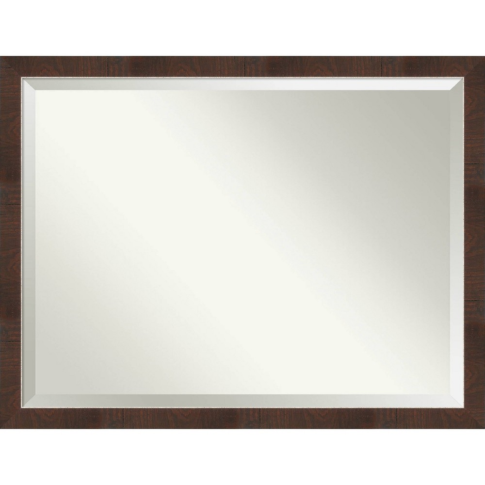 Photos - Wall Mirror 43" x 33" Wildwood Narrow Framed  Brown - Amanti Art