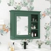 NicBex 30"x28" Wall Mounted Medicine Cabinet Bathroom Storage Cabinet with 3 Cubbies&1 Mirrored Cabinet,Matte Finish Wall Cabinet for Bathroom - 2 of 4