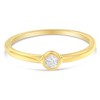 14K Yellow Gold Plated Silver Miracle Set Diamond Ring - 3 of 4