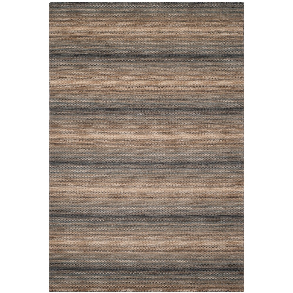 6'x9' Stripe Loomed Area Rug Gray - Safavieh