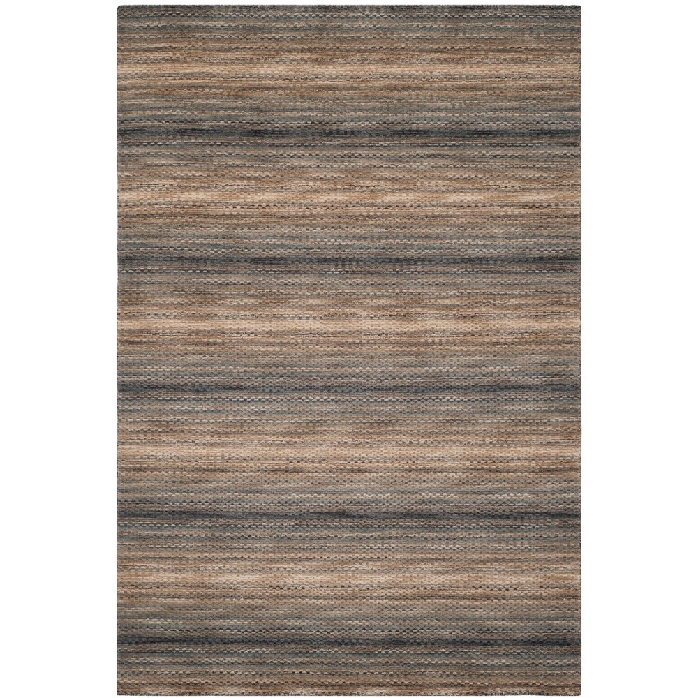 6'x9' Stripe Loomed Area Rug Gray - Safavieh