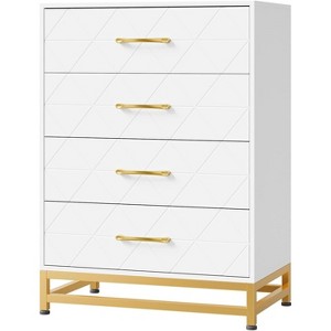 Chest of Drawers with Drawers, Narrow Chest of Drawers, Small Cabinet, Bedside Table with Handles and Tilt Protection, Drawer Cabinet for Hallway - 1 of 4