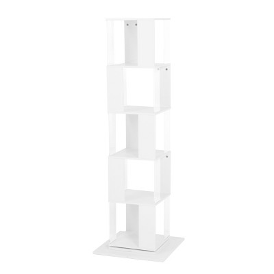 NicBex Rotating Bookshelf with Acrylic Plate Bookcases for Living Room Home Office