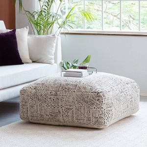 Escondido Ottoman Gray/Ivory - Anji Mountain - 1 of 4