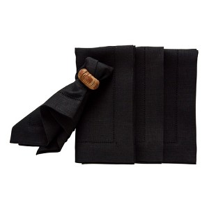 Solino Home Linen Medium Weight Hemstitch Dinner Napkins - 1 of 4