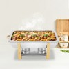 YIYIBYUS Buffet Warmer Stove Stainless Steel Rectangular 9-Quart Chafing Dishes - 2 of 4