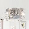 Parrot Uncle 12.2" Modern Satin Nickel Flush Mount Ceiling Fan Bladeless Fandelier - 2 of 4
