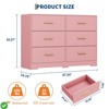 Dresser for Bedroom Modern 6 Drawer Dresser for Bedroom Wide Wood Chests - 4 of 4