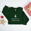 Simply Sage Market Women's Graphic Sweatshirt Embroidered Rockin' Around Tree -White Ink - 3 of 3