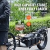 VEVOR Bike Cargo Trailer, 70 lbs Capacity Foldable Bicycle Wagon Cart with Universal Hitch, 20" Wheels, Carbon Steel Frame, Fits Most Bikes, Black - 3 of 4
