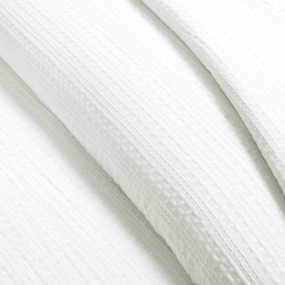 Haniya White Waffle Woven Cotton King Duvet Cover Set