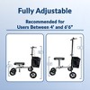KneeRover ULTRA Knee Walker - Lightweight Economy Steerable Knee Scooter in Platinum Gray - 3 of 4