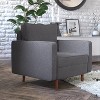 Flash Furniture Hudson Mid-Century Modern Commercial Grade Armchair with Tufted Faux Linen Upholstery & Solid Wood Legs - 3 of 4