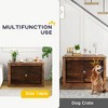 Skyzone 39" Rustic Brown Dog Crate Furniture: 2 Doors & Flip-Up Top, Side Table Design for Large - 4 of 4