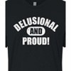 Women's - Instant Message - Delusional And Proud Cropped Graphic T-Shirt - 2 of 4