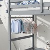 Twin Size Loft Bed with Ladder Landing Platform, Ladders and Guardrails - 4 of 4