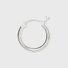 Sterling Silver Duo Click In Hoop Earring Set - Silver