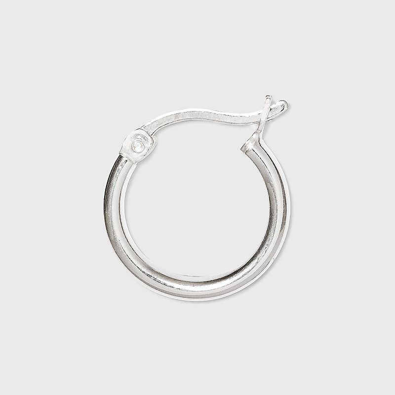 Sterling Silver Duo Click In Hoop Earring Set - Silver, 2 of 3
