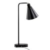 LumiSource Pix 19" Contemporary Task Lamp Matte Black and White Metal with Chrome Accent and Built-In USB Port - 3 of 4