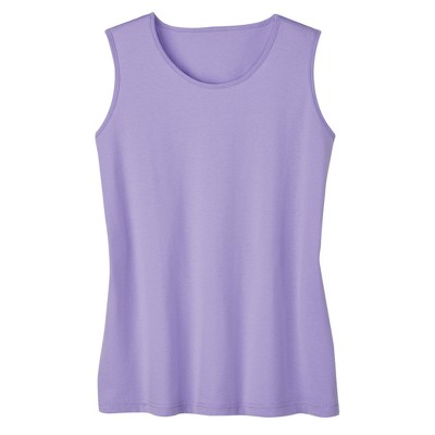 Collections Etc Soft Knit Crew Neck Sleeveless Summer Tank Top