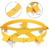 Acekool 55 Gallon Heavy Duty Drum Dolly, 1000 lbs Capacity Barrel Cart with 4 Swivel Casters, Steel Frame, Non-Tipping, Yellow - 3 of 4