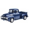 1956 Ford F-100 Pickup Truck Blue 1/24 Diecast Model Car by Motormax - 2 of 3