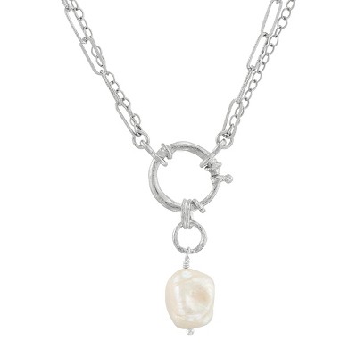 Silpada 'Pretty Changes' Sterling Silver Freshwater Pearl Pendant Necklace, 18 + 2"