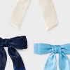 Organza Double Hair Bow Set 3 pk - Wild Fable™ Light Blue/Ivory/Navy - 3 of 3