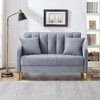 CAVINAS Modern Loveseat Sofa, Smooth Velvet Upholstered Tufted Sofa Couch for Living Room, Department, Small Space - 3 of 4