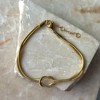 Adornia Tarnish Resistant 18k Gold Plated Knotted Rope Chain Bracelet - 3 of 4