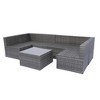 Sapphtopaz Outdoor Patio Furniture Set Patio Loveseat Outdoor Lounge Chairs with Cushions and Small Square Table for Patio, Backyard, Terrace - 3 of 4