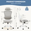 Grungis Mesh High Back Office Chair with  Headrest and Flip-up Armrests,Ergonomic Computer Chair with Wheels for Adult,Student - 3 of 4