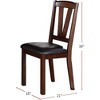 NicBex Set of 2 Dining Chairs Modern Kitchen Side Chair with High Backrest Upholstered Cushion Seats Dining Room Chair,Dark Brown - 3 of 4