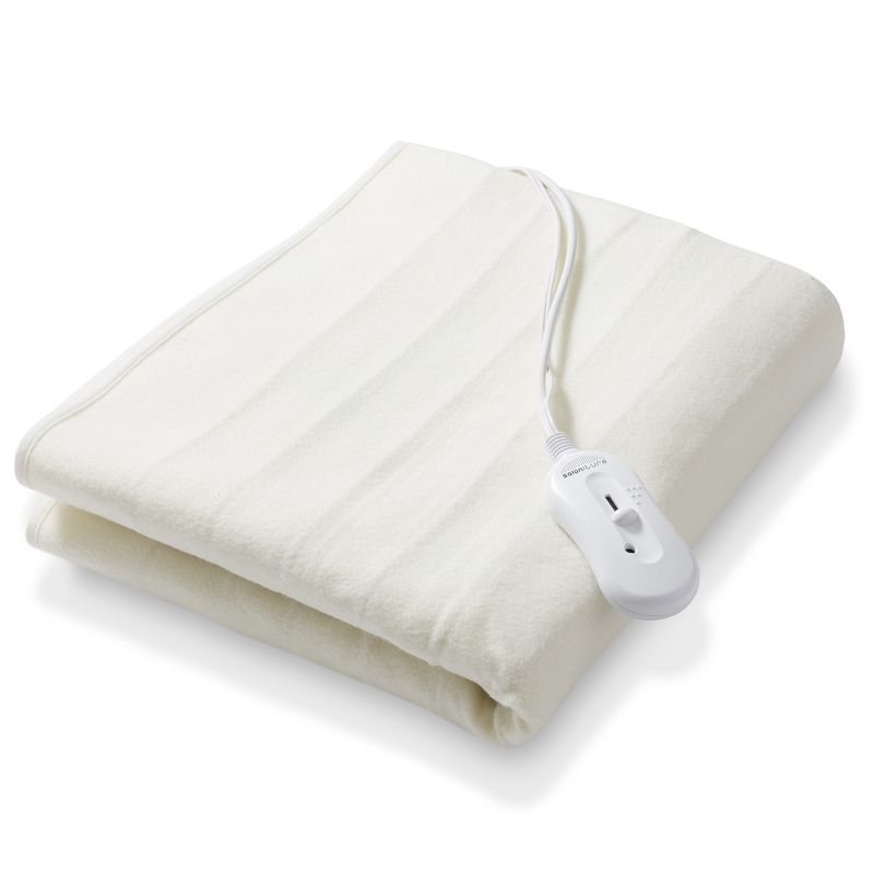 Saloniture Premium Massage Table Warmer, Felt Lined Heating Pad with Three Heat Settings - 72" x 30", White, 1 of 7