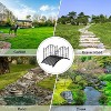 VINGLI Metal Garden Bridge, Arch Bridge with Patterned Guardrails, Decorative Iron Foot Bridge for Pond, Yard, 4ft - 3 of 4