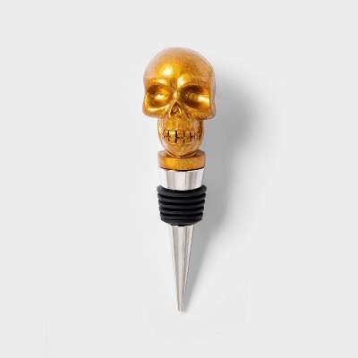 Gold Skull Halloween Bottle Stopper - Hyde & EEK! Boutique™