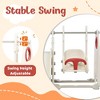 4 in 1 Slide Climber Swing Set, Freestanding Toddler Slide Climber Playset with Basketball Hoop, Toddler Playground Indoor Outdoor - 4 of 4
