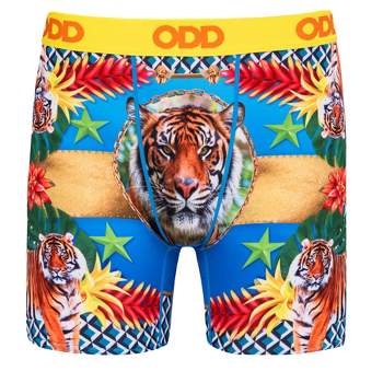 Odd Sox Men's Novelty Underwear Boxer Briefs, Tigers High Fashion