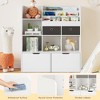 47.8" Kids Bookshelf & Toy Organizer with Drawers & Cubbies for Playroom, Classroom & Nursery - white - 4 of 4