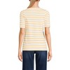 Lands' End Women's Supima Cotton Elbow Sleeve Boatneck Button Shoulder Tee - 2 of 4