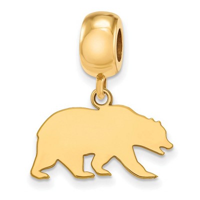 Black Bow Jewelry 14k Yellow Gold Plated Sterling Silver California Berkeley Golden Bears NCAA Bead Charm