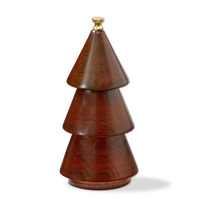 TAG Tree S&P Grinder Salt and Pepper Shakers Set - Brown - 3x3x6.25 inches - Perfect for Christmas Decor - Easy to Clean