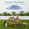 Best Choice Products Kids Wooden Picnic Table, Outdoor Activity Table w/ Adjustable Umbrella, Seats - 2 of 4