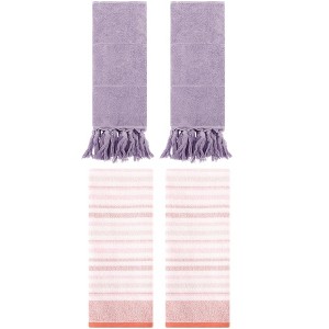 REGALWOVEN 4 Pcs Cotton Soft Absorbent Home Bathroom Decorative Hand Towel - 1 of 4