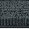 Home Mart Goods Charcoal Grey Large Soft Cozy Plush Chenille Bath Mat Bathroom Rug - 36"x24" - 2 of 4