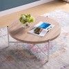 NicBex Modern 36.5" Round Coffee Table with Metal Cross Legs for Living Room and Bedroom - 4 of 4